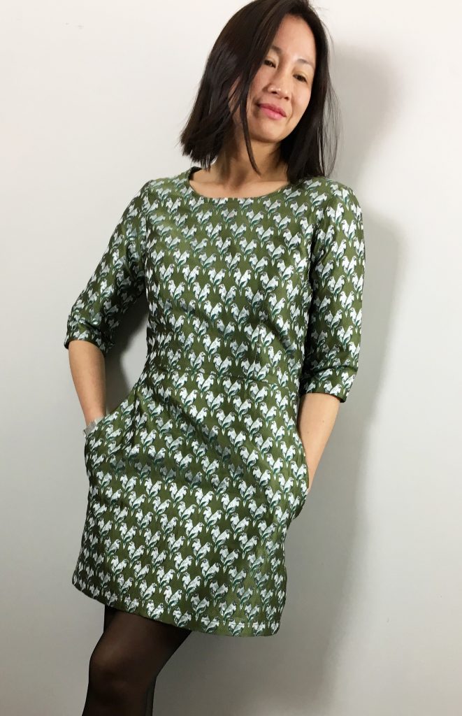 Robe Sigma by Papercut - Jacquard Pretty Mercerie - Escarpins Minelli - Montre Cluse blog mode couture