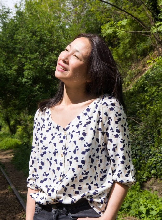 Tissu viscose Lilly white - Imprimé en France