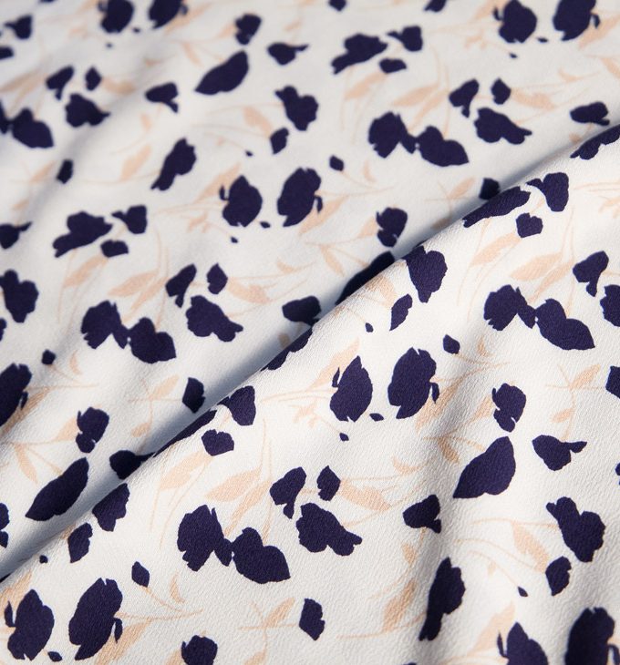 Tissu viscose Lilly white - Imprimé en France