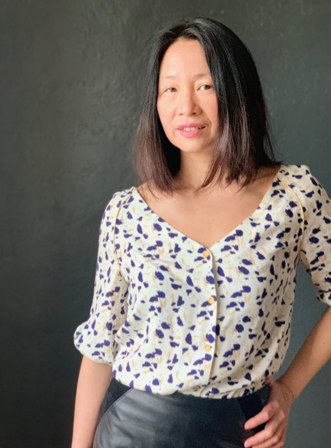 Tissu viscose Lilly white - Imprimé en France