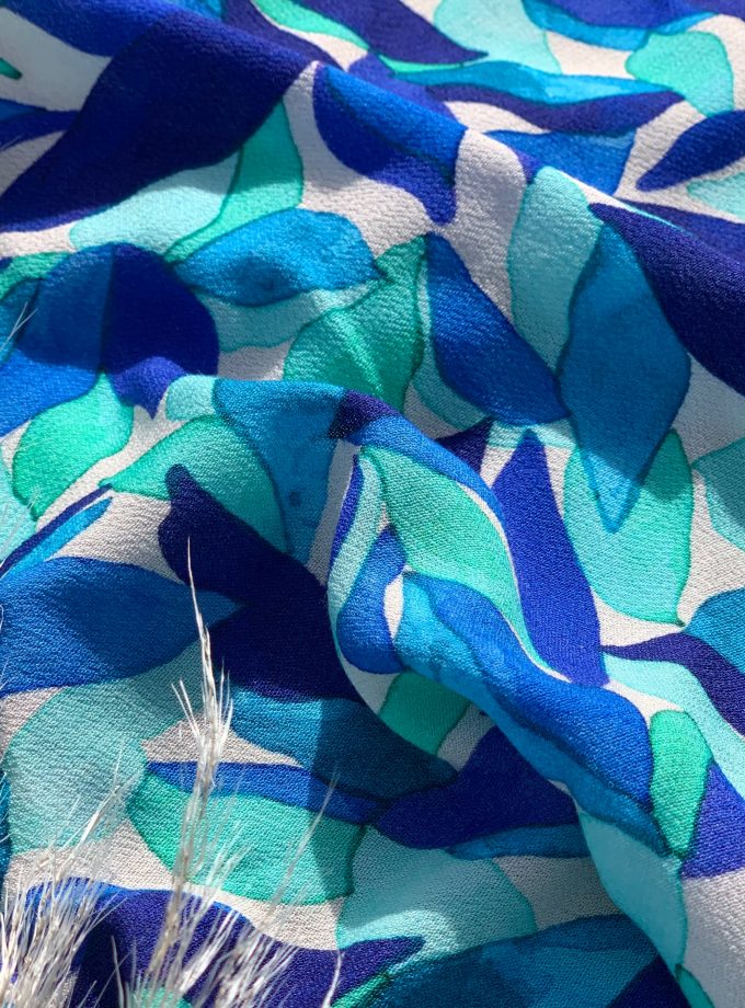 Coupon crêpe viscose Azurite - (100 cm)