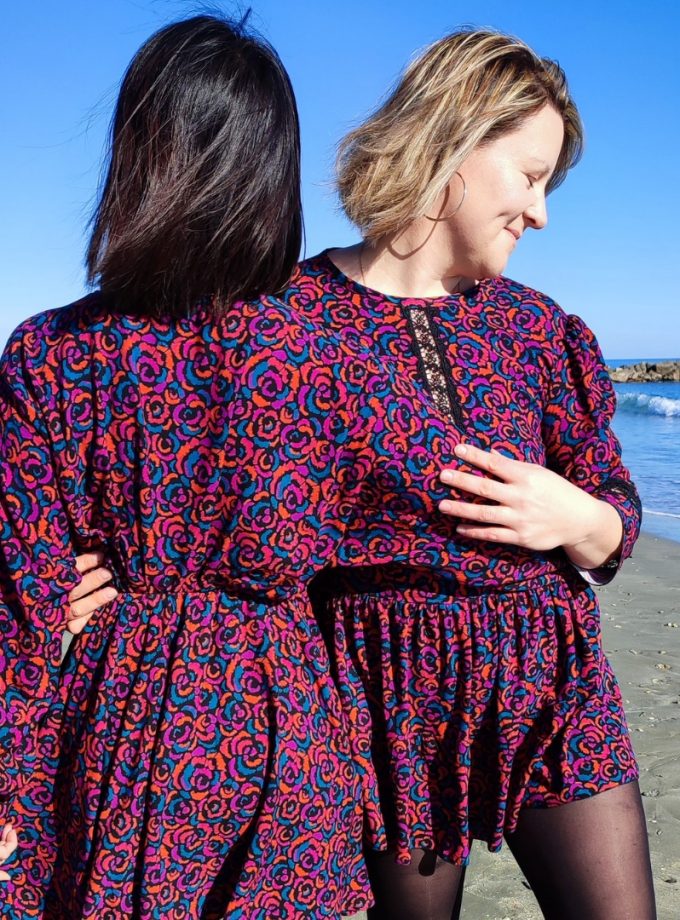 Floraison au crépuscule viscose crepe fabric - My Dress Made x Rascol