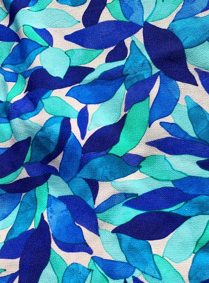 Coupon crêpe viscose Azurite - (100 cm)