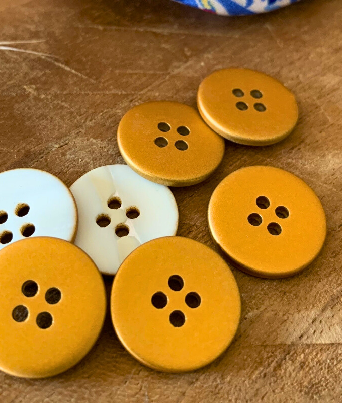 Bouton "Or métallisé" (18 mm) - Fabriqué en France