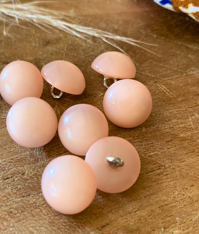 Pack 5 - Bouton "Rose poudré" - Fabriqué en France