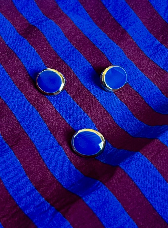 Bouton zamak bleu klein (12 mm) – Fabriqué en France