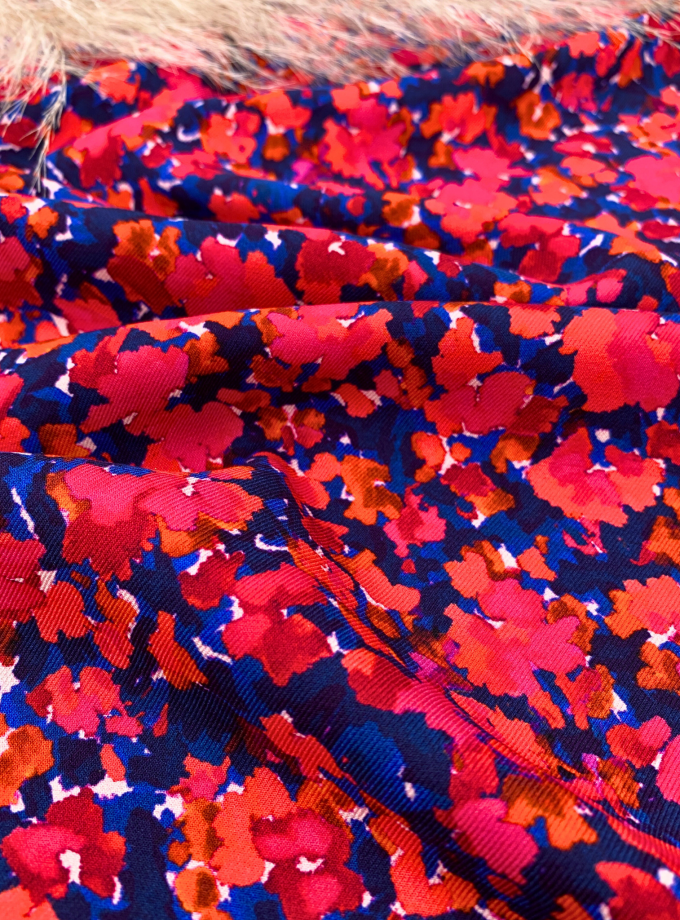 BLISS twill viscose fabric - Printed in France