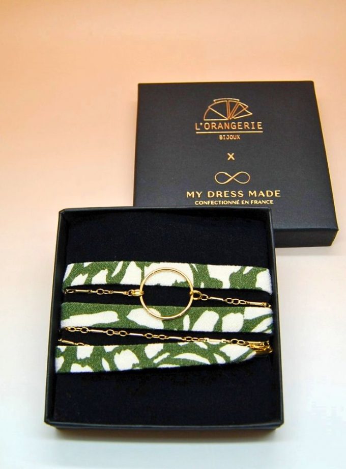 Bracelet 3 tours x bijou de tête Eulalie - Butterfly