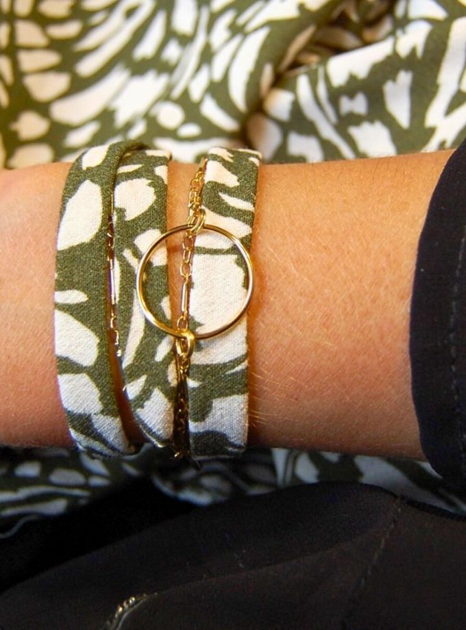 Bracelet 3 tours x bijou de tête Eulalie - Butterfly