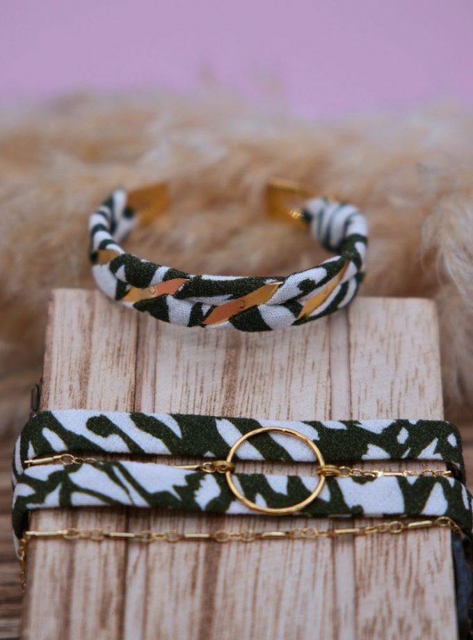 Bracelet 3 tours x bijou de tête Eulalie - Butterfly