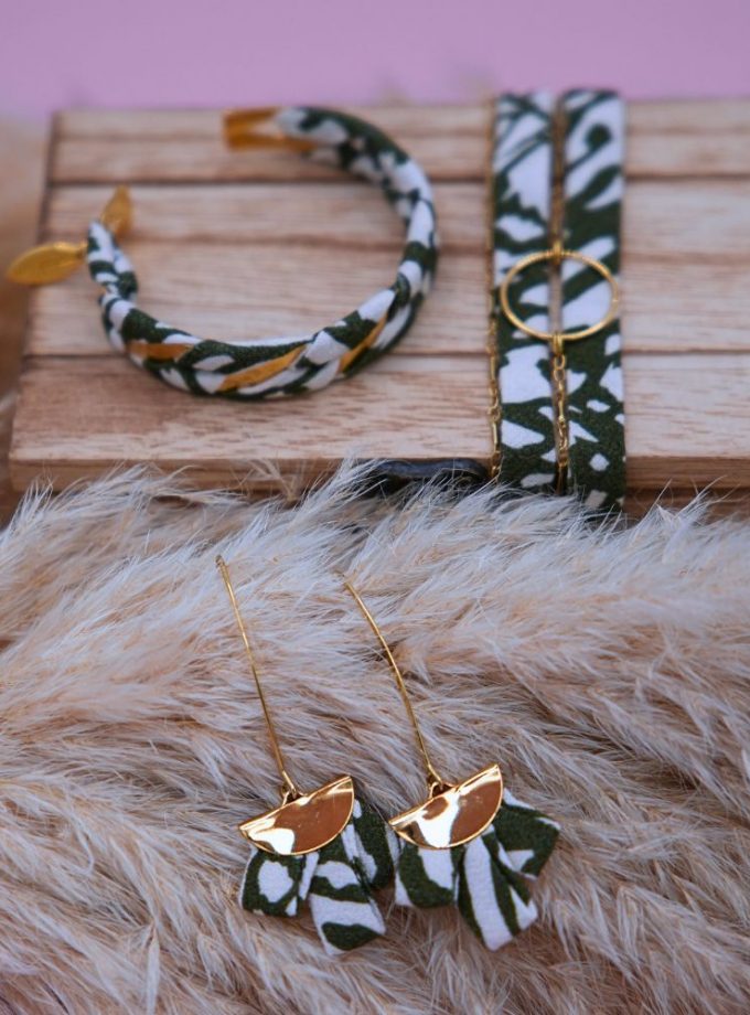 Bracelet 3 tours x bijou de tête Eulalie - Butterfly