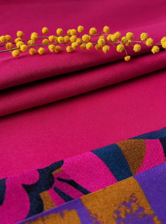Coupon molleton fuschia (120 cm)
