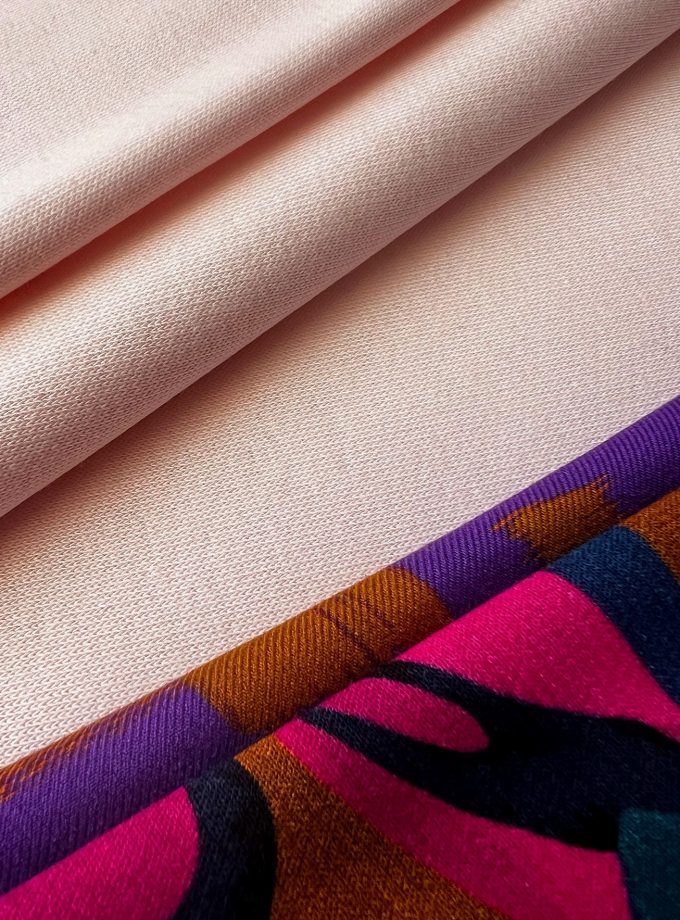 Tissu molleton sweat - Nude