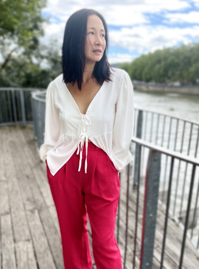 Tissu crêpe fuchsia