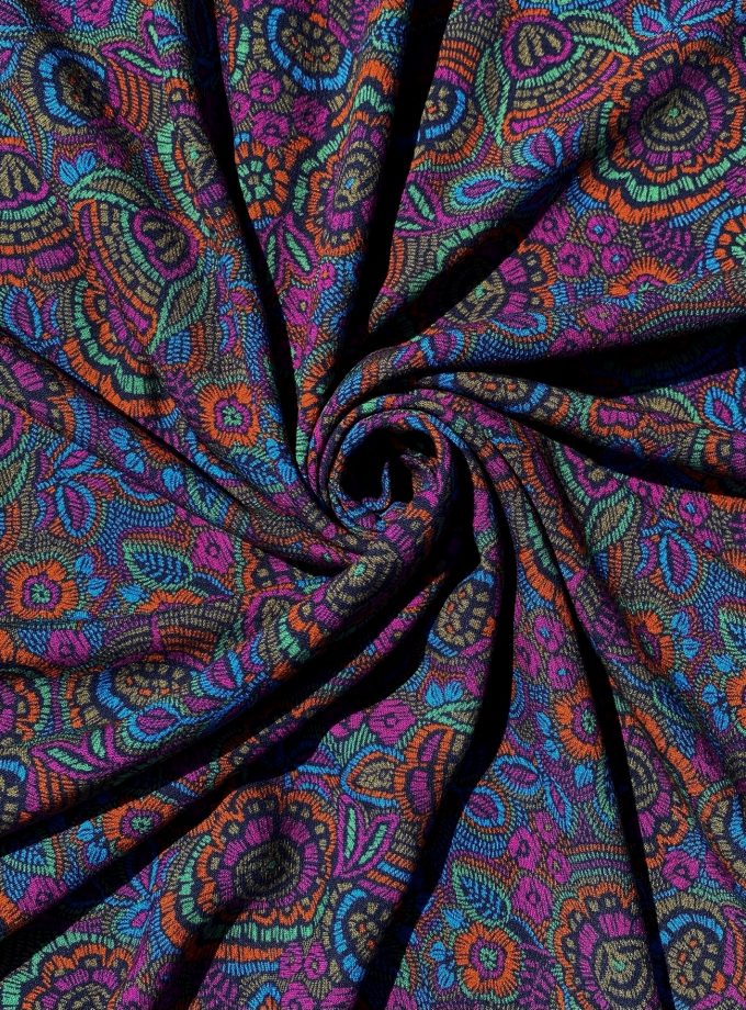 Coupon crêpe viscose Mosaic (90 cm)