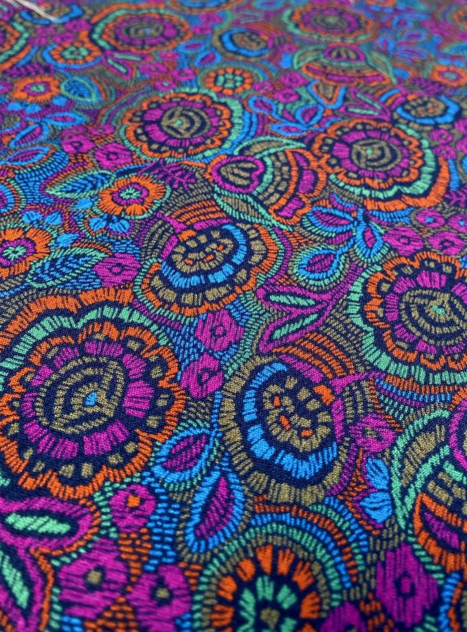 Coupon crêpe viscose Mosaic (90 cm)