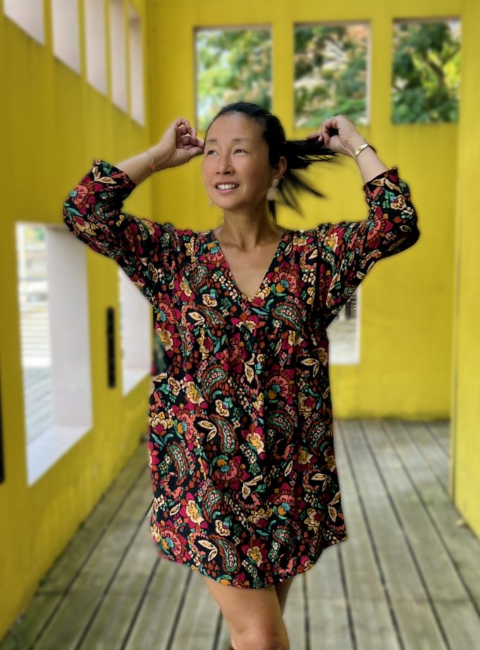 Flamed viscose fabric BOHEMIAN - Printed in France