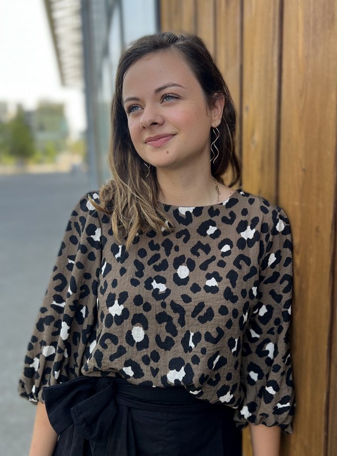 Tissu viscose flammée MARA léopard - Imprimé en France