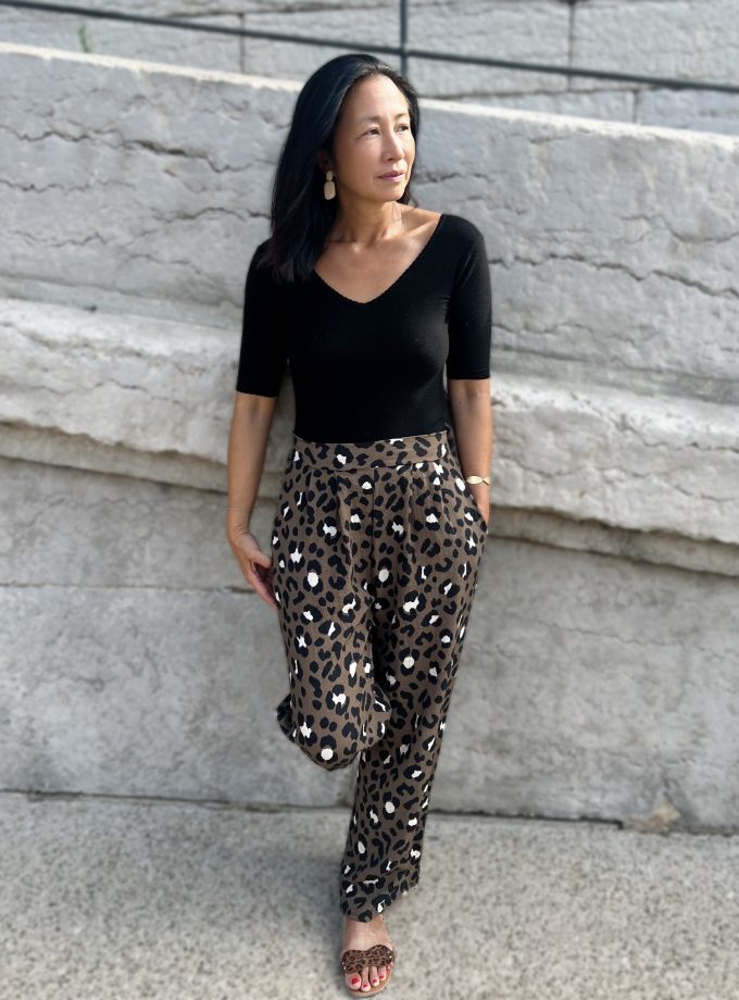 Tissu viscose flammée MARA léopard - Imprimé en France