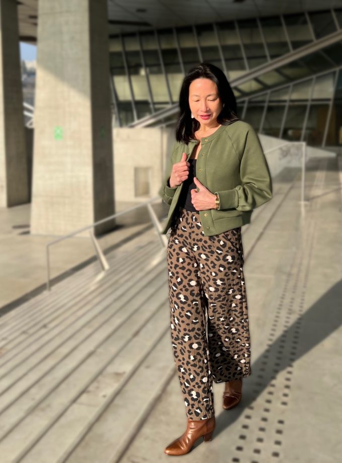 Tissu viscose flammée MARA léopard - Imprimé en France