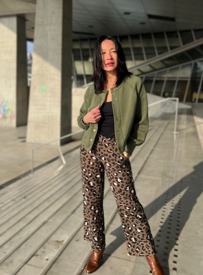 Tissu viscose flammée MARA léopard - Imprimé en France