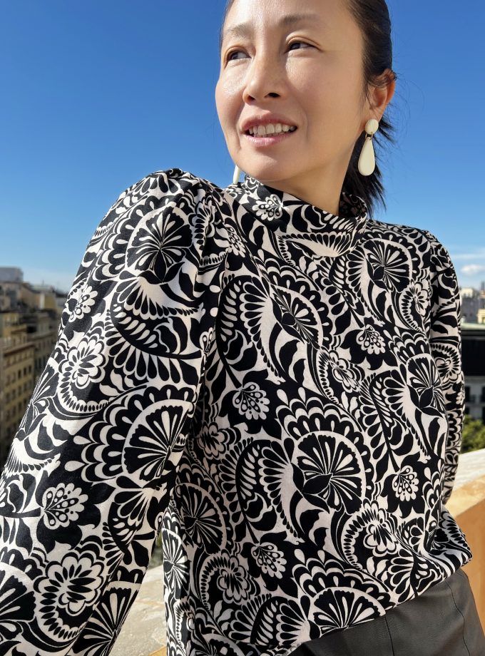 Tissu crêpe viscose TWILIGHT - Imprimé en France