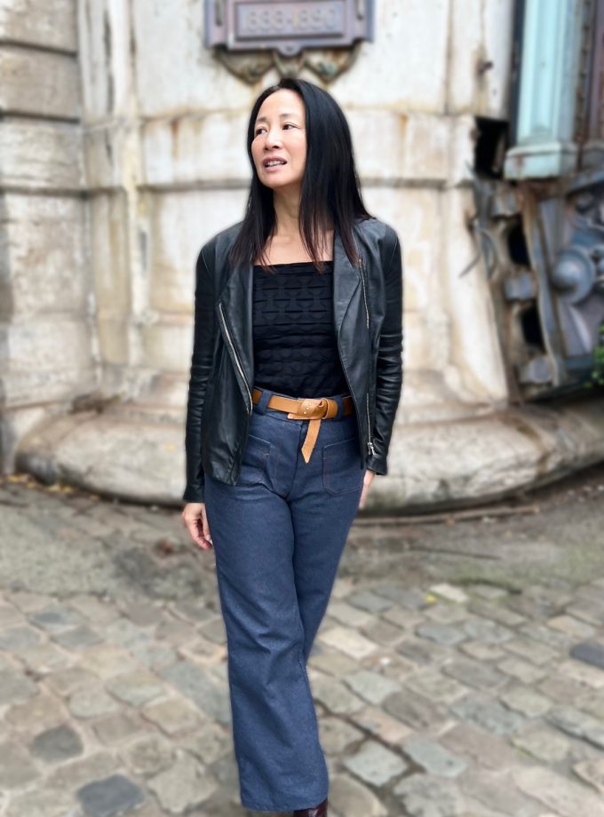 Tissu denim sergé bleu indigo - Tissé en France