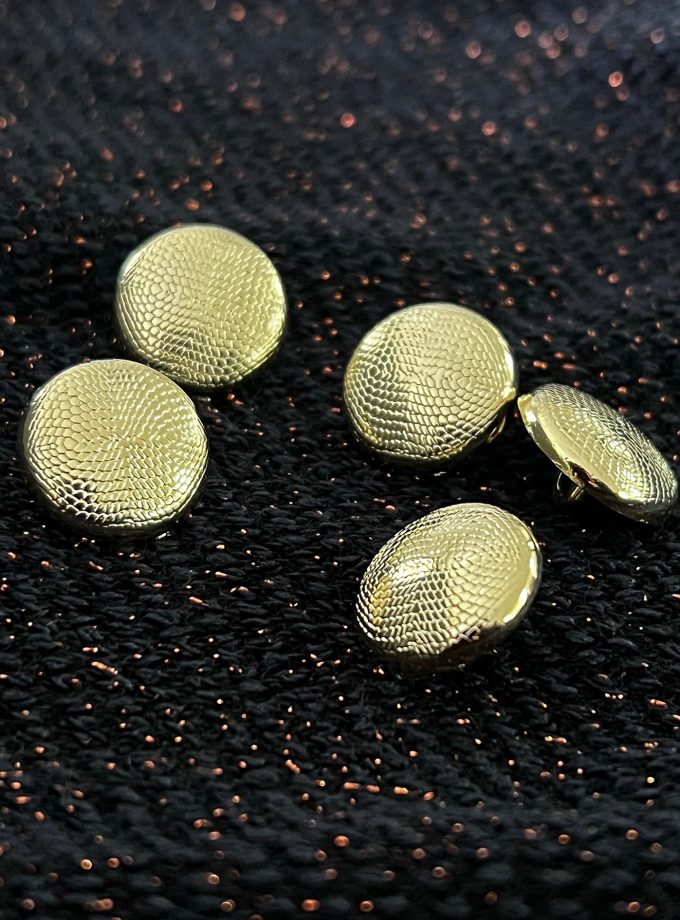 Boutons "métal texturé" 15 mm - Made in France