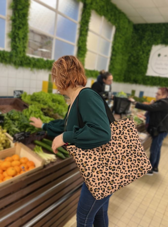 Box couture Shopping Bag léopard - Rascol x My Dress Made