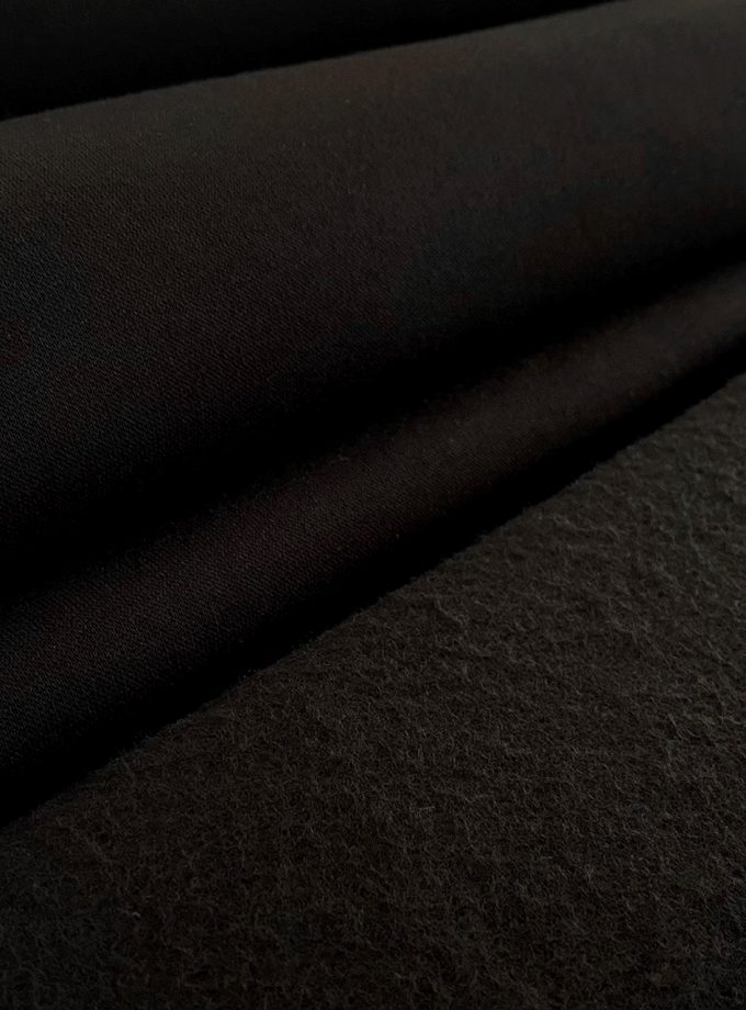 Tissu molleton sweat - Noir