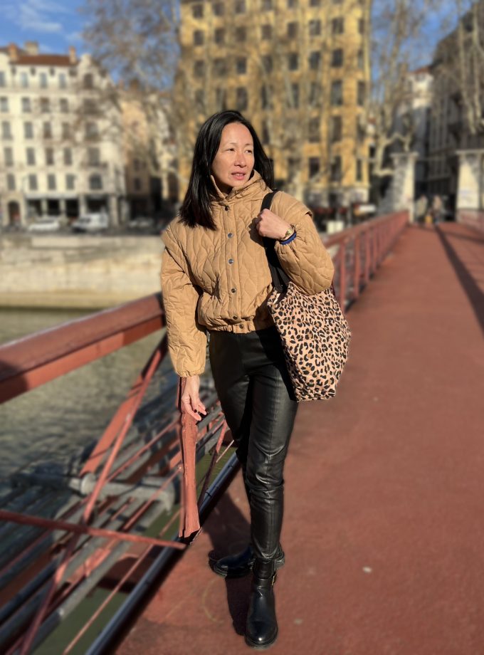 Tissu matelassé réversible - Beige