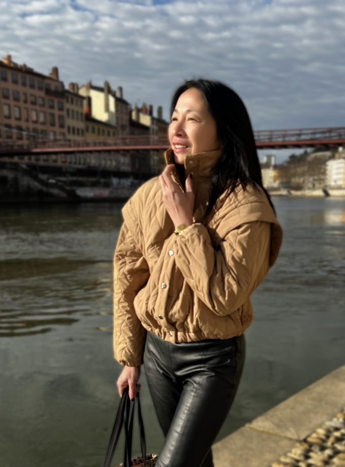 Tissu matelassé réversible - Beige