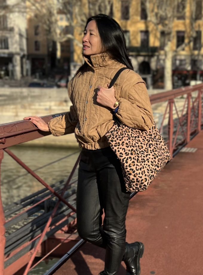 Tissu matelassé réversible - Beige