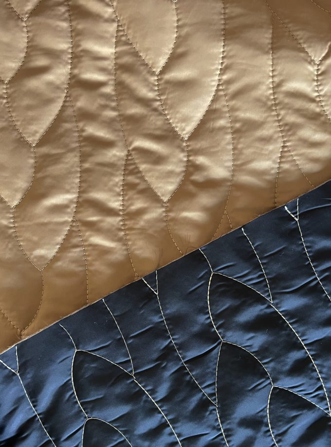 Tissu matelassé réversible - Beige