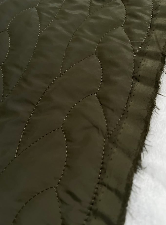 Tissu matelassé réversible - Kaki