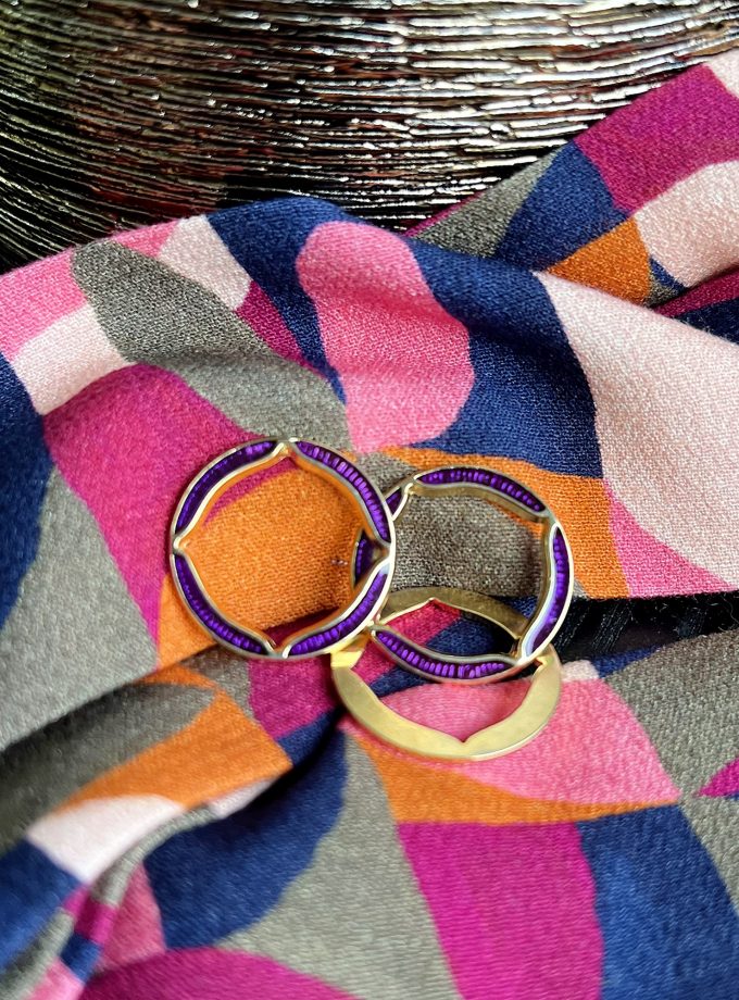 Pack 3 bijoux bracelets "Purple" - Made in France