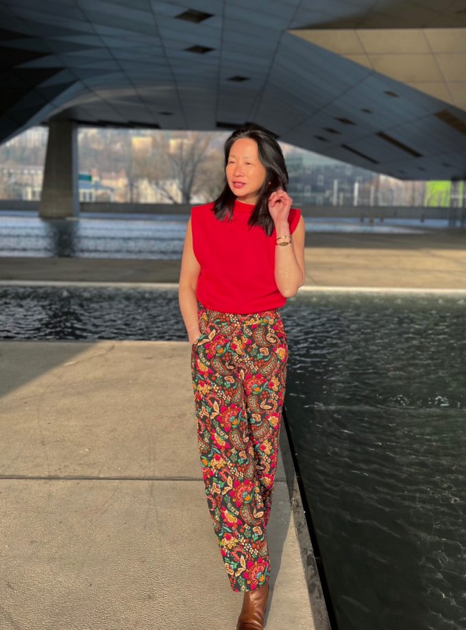 Tissu molleton sweat - Rouge