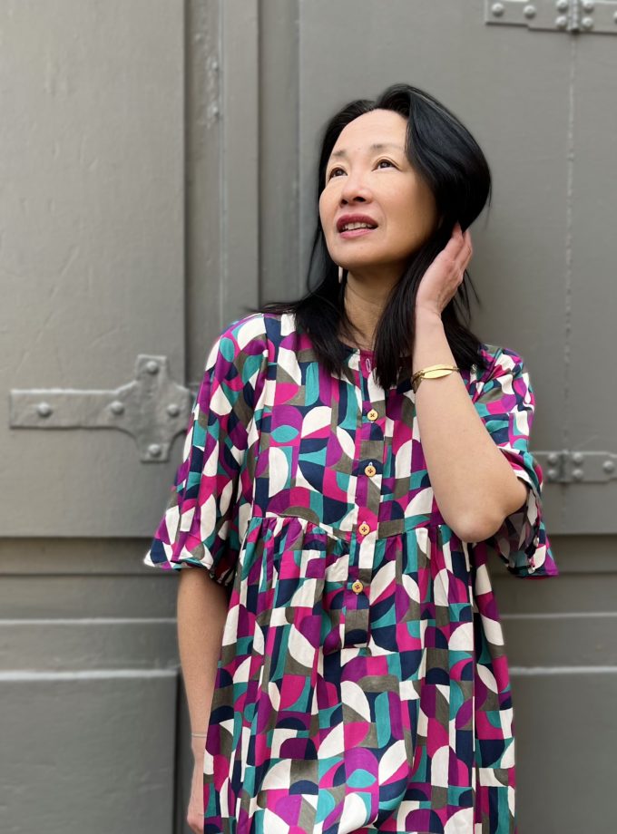 Tissu satin viscose NEO POP - Imprimé en France