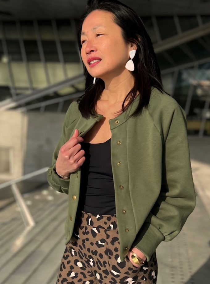 Tissu molleton sweat - Kaki