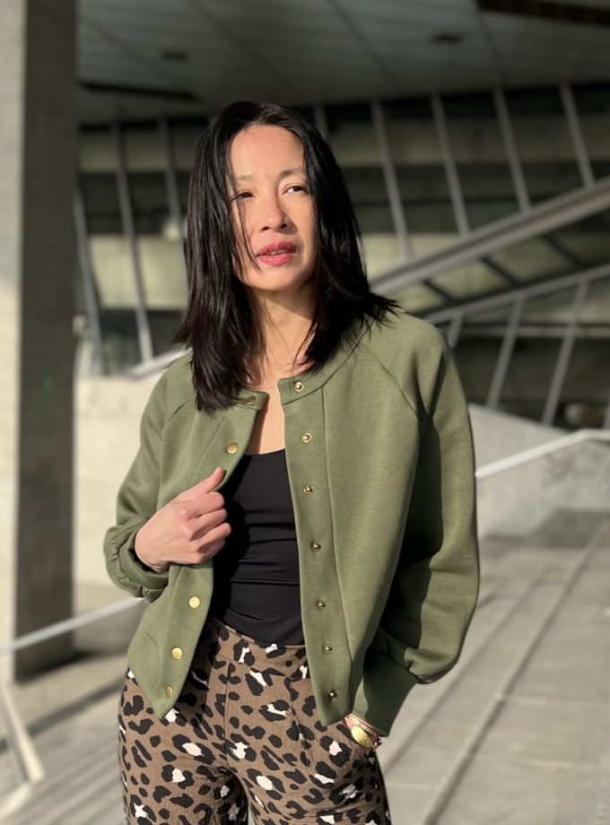 Tissu molleton sweat - Kaki