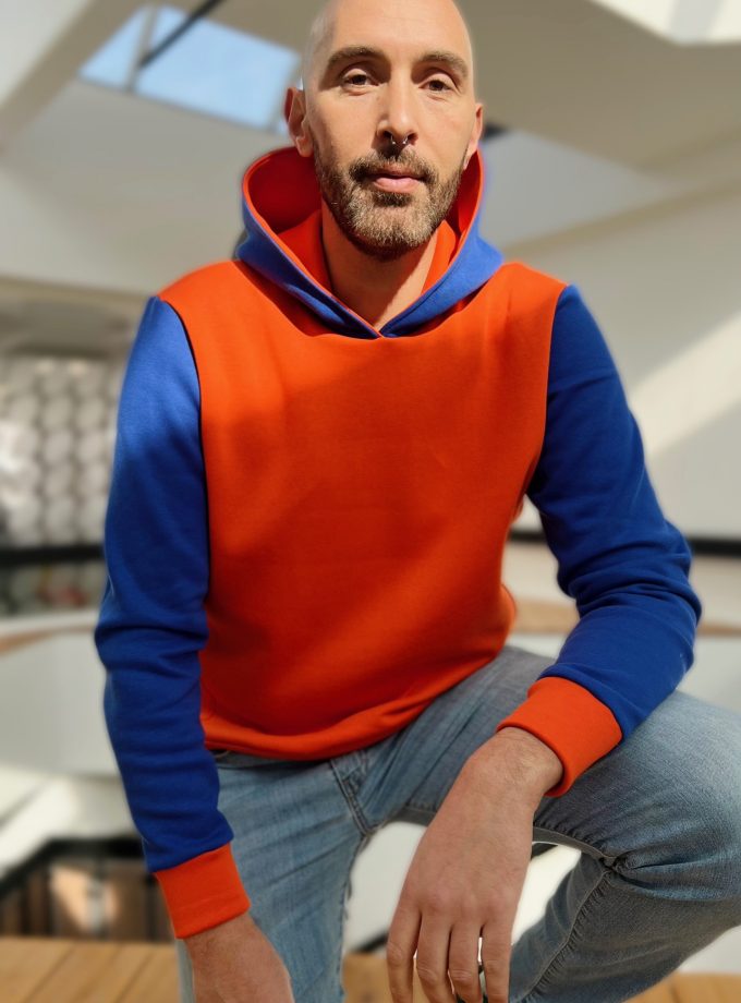 Tissu molleton sweat - Orange