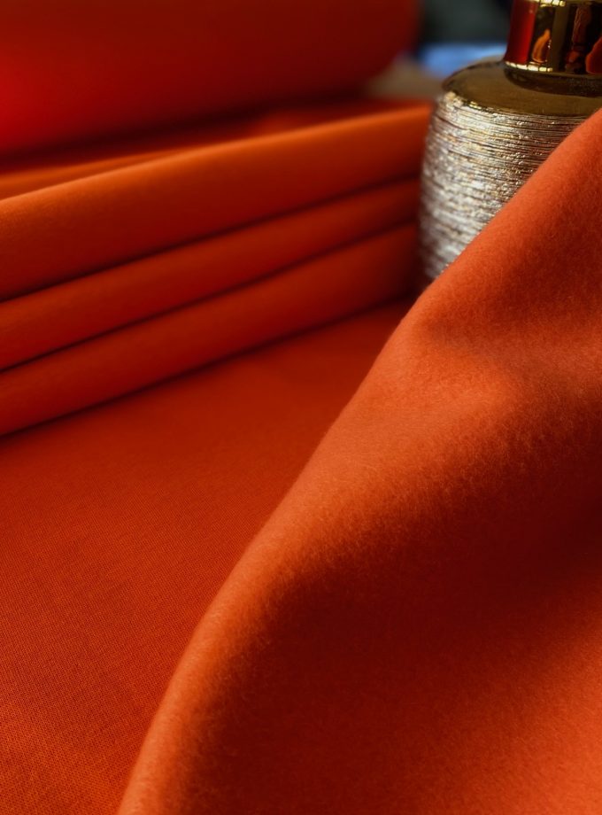Tissu molleton sweat - Orange