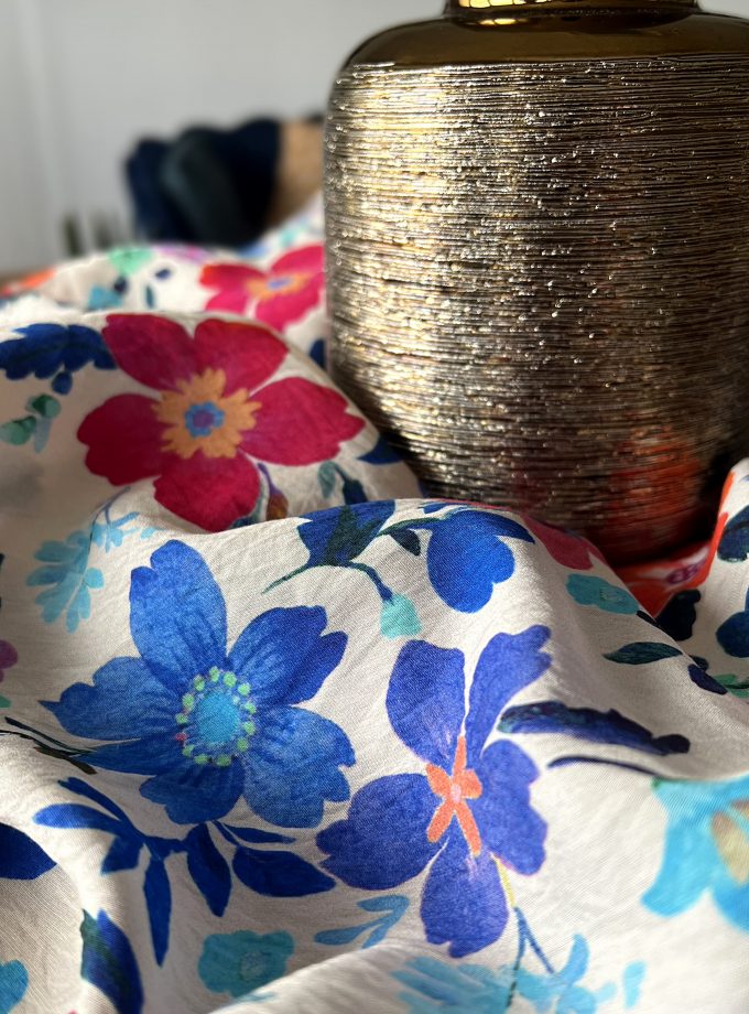 Tissu viscose texturé satiné NAIA - Imprimé en France