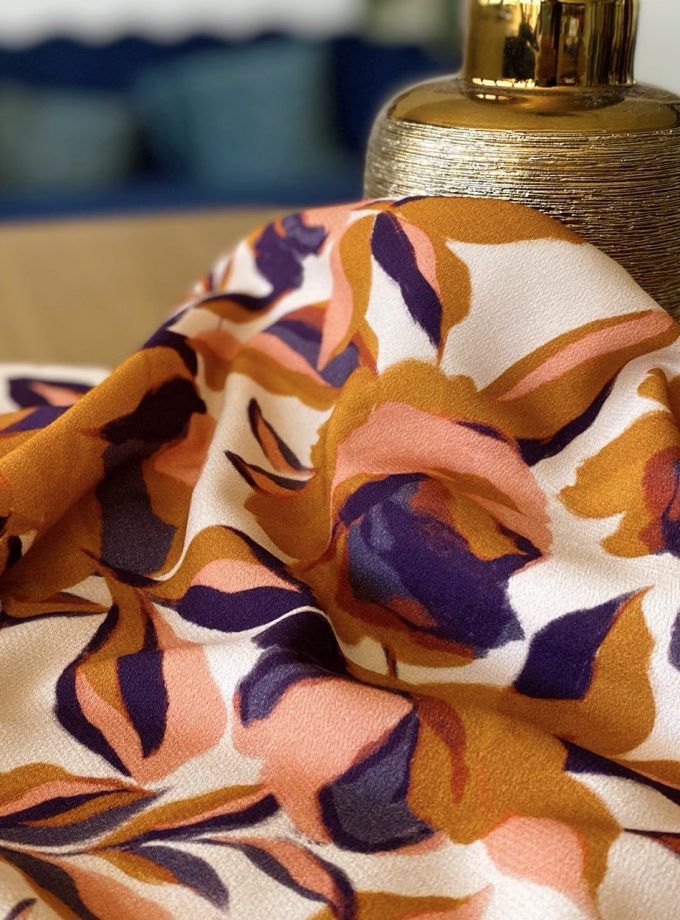 AURORA viscose crepe fabric - Printed in France