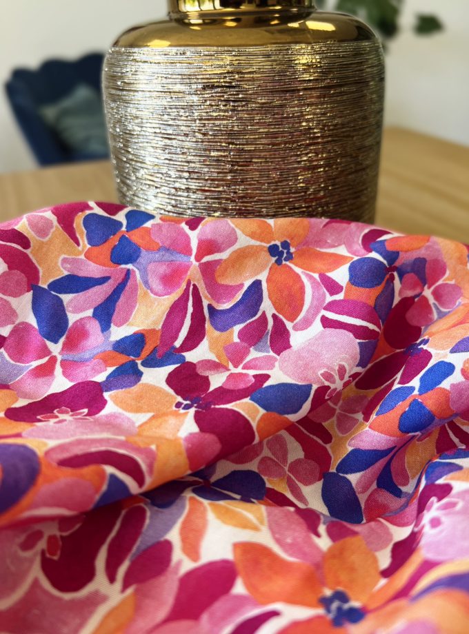 BLOOM viscose poplin fabric - Printed in France