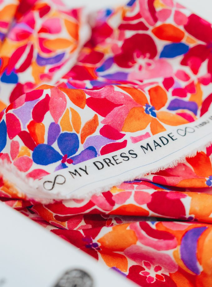 BLOOM viscose poplin fabric - Printed in France