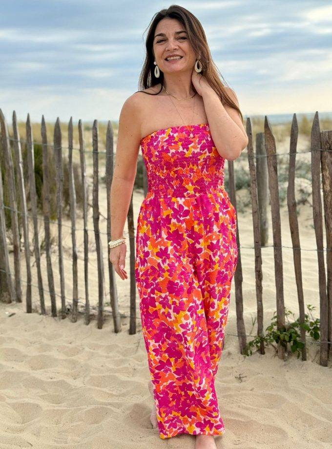 RIVIERA satin-textured viscose fabric - Printed in France