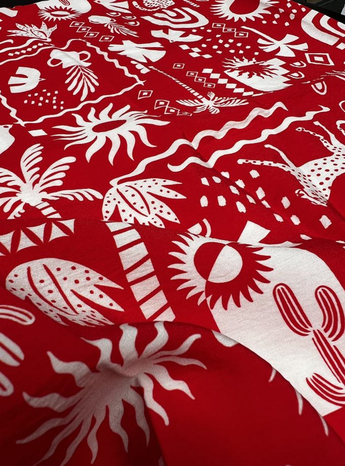 Coupon Red animals 1,5m - Imprimé en France