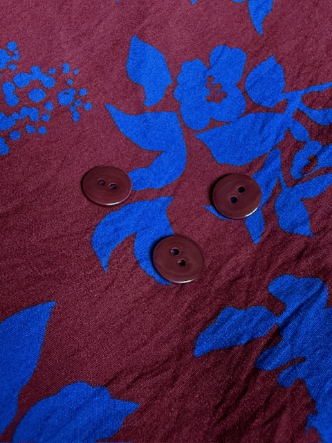Bouton "Nacre" bordeaux  (12 mm) - Fabriqué en France