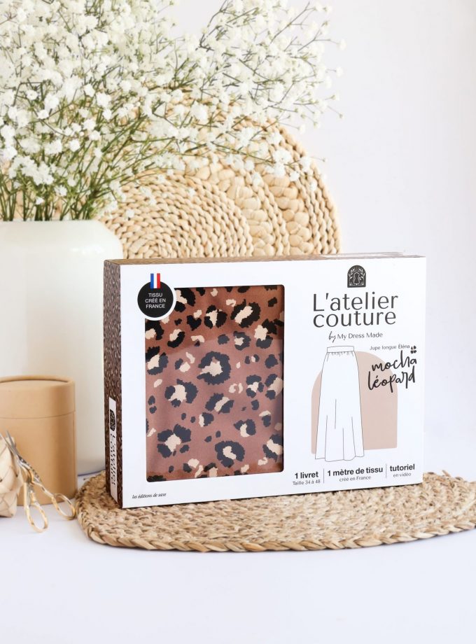 Coffret couture Jupe longue Mocha léopard Editions de Saxe x My Dress Made